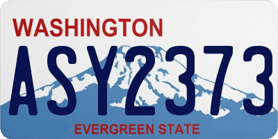 WA license plate ASY2373