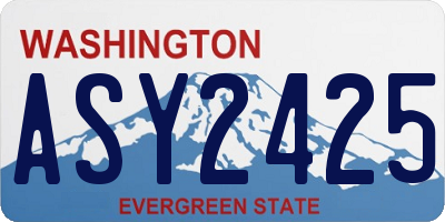 WA license plate ASY2425