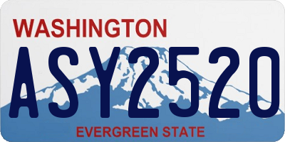 WA license plate ASY2520