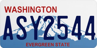 WA license plate ASY2544