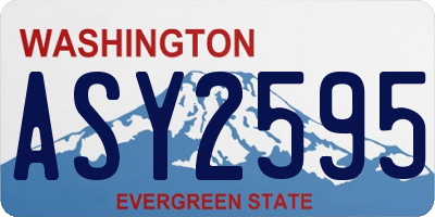 WA license plate ASY2595