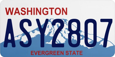WA license plate ASY2807