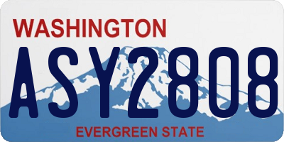 WA license plate ASY2808
