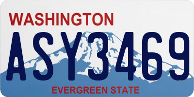 WA license plate ASY3469