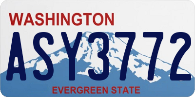 WA license plate ASY3772