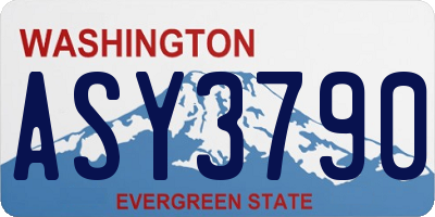 WA license plate ASY3790