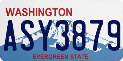 WA license plate ASY3879