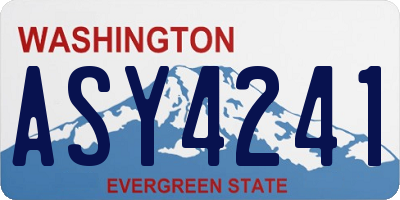 WA license plate ASY4241
