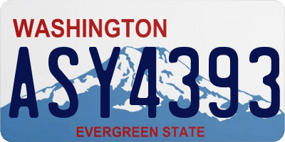 WA license plate ASY4393