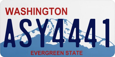 WA license plate ASY4441