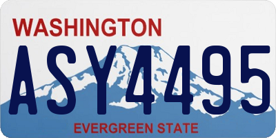 WA license plate ASY4495