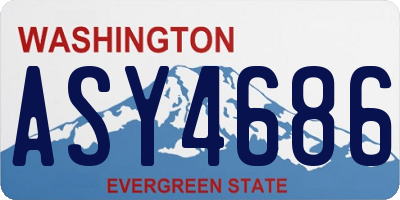 WA license plate ASY4686