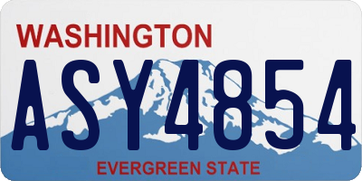 WA license plate ASY4854