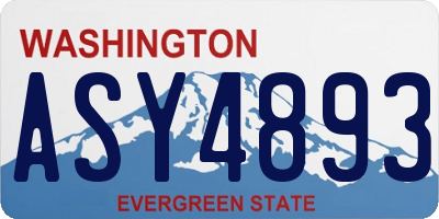 WA license plate ASY4893