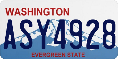WA license plate ASY4928
