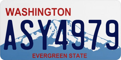 WA license plate ASY4979