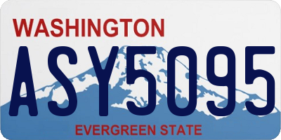 WA license plate ASY5095