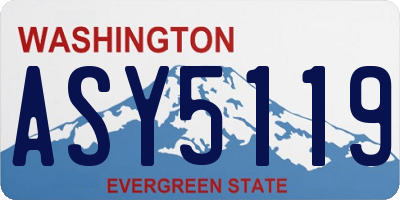 WA license plate ASY5119