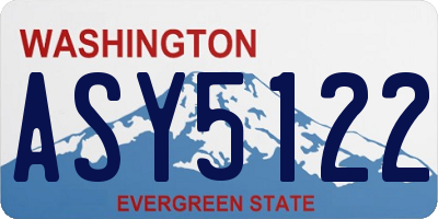 WA license plate ASY5122