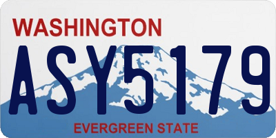 WA license plate ASY5179
