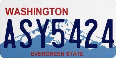 WA license plate ASY5424