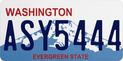 WA license plate ASY5444