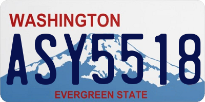 WA license plate ASY5518