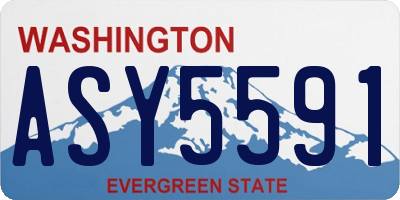 WA license plate ASY5591