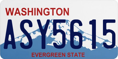 WA license plate ASY5615