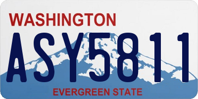 WA license plate ASY5811
