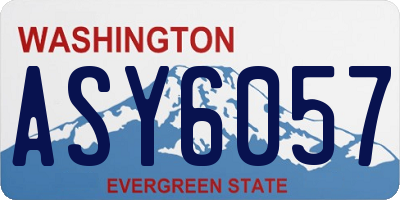 WA license plate ASY6057