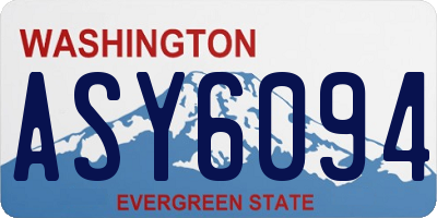 WA license plate ASY6094