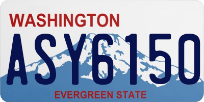 WA license plate ASY6150