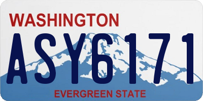 WA license plate ASY6171