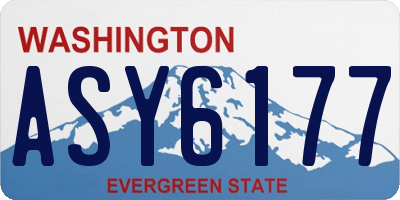 WA license plate ASY6177