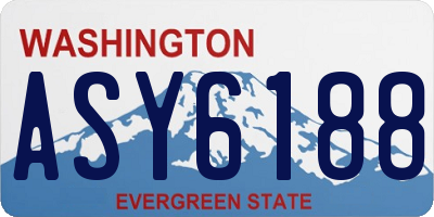 WA license plate ASY6188
