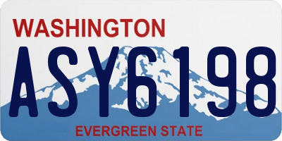 WA license plate ASY6198