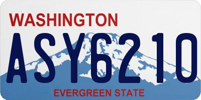 WA license plate ASY6210