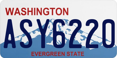 WA license plate ASY6220