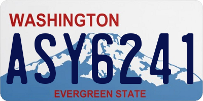 WA license plate ASY6241