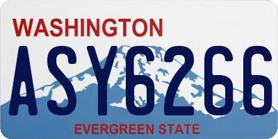 WA license plate ASY6266