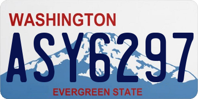 WA license plate ASY6297
