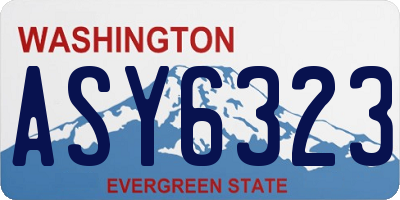 WA license plate ASY6323