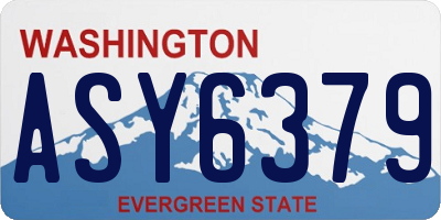 WA license plate ASY6379
