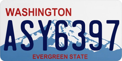 WA license plate ASY6397