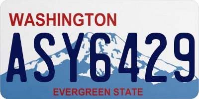 WA license plate ASY6429