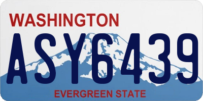 WA license plate ASY6439