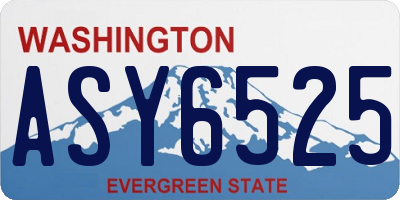 WA license plate ASY6525