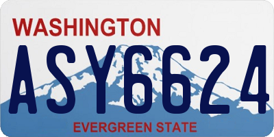 WA license plate ASY6624