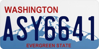 WA license plate ASY6641